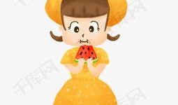 可爱的姑娘吃瓜,可爱姑娘的欢乐吃瓜记