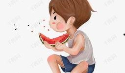 吃瓜头像手绘男生,手绘男生吃瓜头像的趣味解读